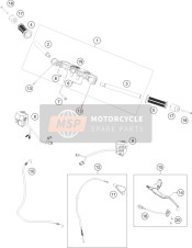 90801034044, Upper Triple Clamp W Handlebar, KTM, 0