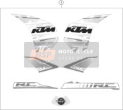 91108099000, Sticker Kit 250 Rc, KTM, 0