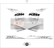 90808099000, Sticker Kit 390 Rc, KTM, 0