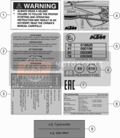 63503097000, Sticker Technical Information, KTM, 1