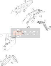 8130801300028, Kotflãœgel Hinten Weiss, Husqvarna, 0