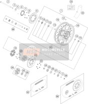 2851000104401A, Achterwiel 4X17 Cmpl. Svartpilen, Husqvarna, 0