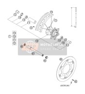 77309081100, Wheel Spindle,  Front, Husqvarna, 1