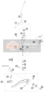 Commande de frein arrière