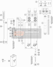 Forcella anteriore smontata