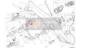 96280211B, Jeu REPOSE-PIEDS En Aluminium Cnc Scr, Ducati, 1