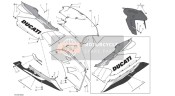 48018581AA, Rechtsaf Bovenste HALF-FAIRING, Ducati, 0