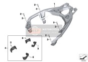 77448406258, Set Mounted Parts Luggage Carrier, BMW, 0