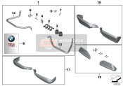 71607714661, Set Of Hand Guards, BMW, 0