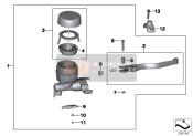 Handbrake assembly handlebar clamp M6