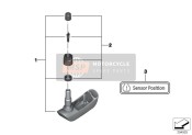 RDC-sensor voor voorwiel 1