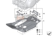 Plaque de protection du moteur en aluminium