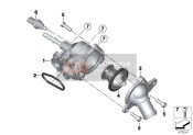 Termostato y tubería de líquido refrig.