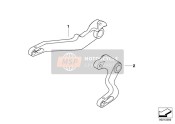 Brake pedal and shift lever, milled