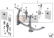 77257726045, Set Of Mounting Parts, Tilting Stand, BMW, 1