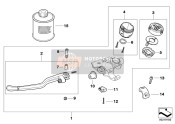 Clutch lever assembly, smoked glass
