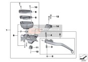 Clutch lever assembly, smoked glass
