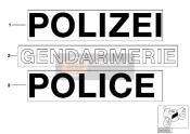 46631237839, Sign Plate "Gendarmerie", BMW, 0