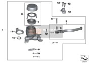 Handbrake assembly handlebar clamp M6