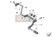 23417701428, FOOT-OPERATED Shift Lever, BMW, 0