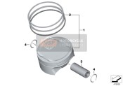 PISTON WITH RINGS AND PIN