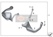 32718393822, Bracket, Hand Protector Right, BMW, 0