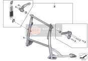 77251540027, Set Of Mounting Parts, Tilting Stand, BMW, 0