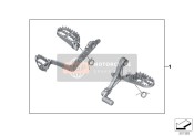 77252465272, Set Enduro Footpegs And Foot Levers, BMW, 0
