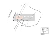 WINDSHIELD, ADJUSTABLE/MOUNTING PARTS