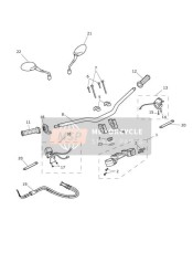 T2040740, Handlebar Grip, Lh, Triumph, 1