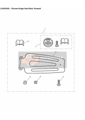 Prensa de Porta Equipaje de Asiento Individual Cromado
