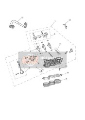 Papillons d'injection et rampe de carburant