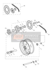 Roue arrière et transmission finale