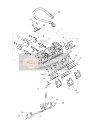 Papillons d'injection et rampe de carburant