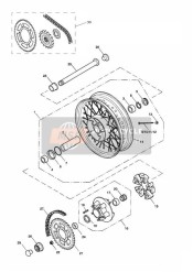 Transmission finale de roue arrière GT (281465F2 279278F4)