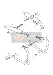 T2201695, Clamp, Exhaust, Polished, Triumph, 2
