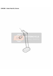 Kit de pédale de frein en chrome