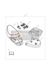 Kit de siège simple et porte-bagages avec liseré blanc