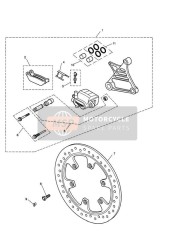 Hinterer Bremssattel und Scheibe
