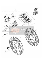 Pinza de freno delantera y discos