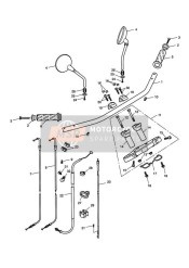 Guidon Top Yoke Câbles & Rétroviseurs