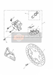 Hintere Bremsscheibe und Bremssattel