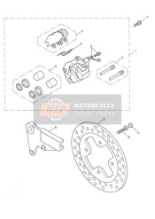 Hinterer Bremssattel und Scheibe