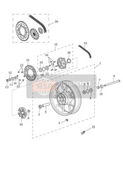 Rear Wheel > 914972 - All Except BR & IN, > 917474 - BR & IN Only