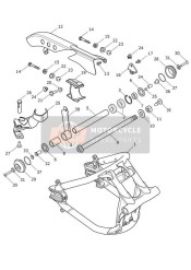 T3350301, Nut, Flanged, M8, Silver, Triumph, 1