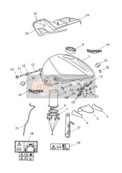 Réservoir d'essence, pompe à essence et raccords