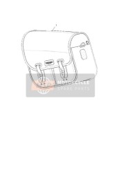 Borsa laterale, cotone cerato, oliva, lato sinistro