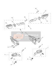T2080954, Pivot Pin, Rear Footrest, Triumph, 1