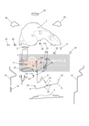 Serbatoio carburante, pompa carburante e raccordi