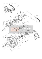 Roue arrière et transmission finale